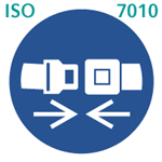 安全ベルト・シートベルト着用（ISO 7010）