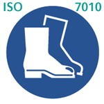 安全靴着用（ISO 7010）