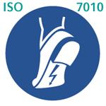 帯電防止用履物を着用(ISO 7010) 帯電防止用履物を着用(ISO 7010)
