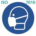 防塵マスク着用(ISO 7010) 防塵マスク着用(ISO 7010)