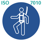 安全ハーネス(安全帯)の着用(ISO 7010) 安全ハーネスの着用(ISO 7010)