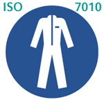 防護服の着用（ISO 7010）