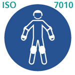 ローラースポーツの保護具（ISO 7010）