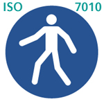 この通路を使用せよ(ISO 7010) この通路を使用せよ(ISO 7010)