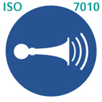 クラクション(ホーン)を鳴らせ(ISO 7010) クラクション(ホーン)を鳴らせ(ISO 7010)