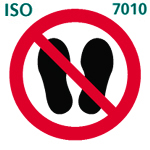 歩いたり立ったりしない事（ISO 7010)