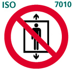 人の乗用禁止（ISO 7010）