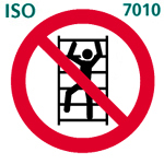 登るな（ISO 7010）