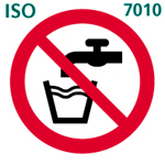 飲料不適・飲むな（ISO 7010）